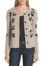 Women's Smythe Hand Knit Intarsia Granny Cardigan - Brown