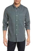 Men's Ag Colton Slim Fit Cotton & Linen Sport Shirt, Size - Grey