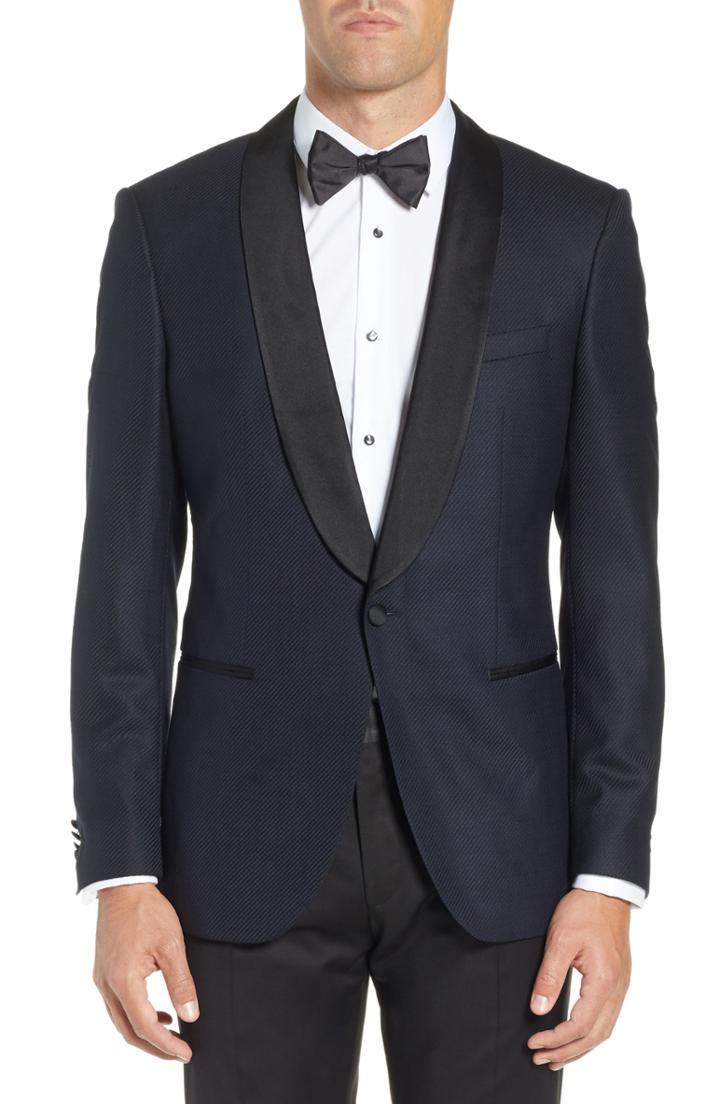 Men's Boss Hockley Slim Fit Wool Dinner Jacket R - Blue