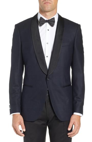 Men's Boss Hockley Slim Fit Wool Dinner Jacket R - Blue