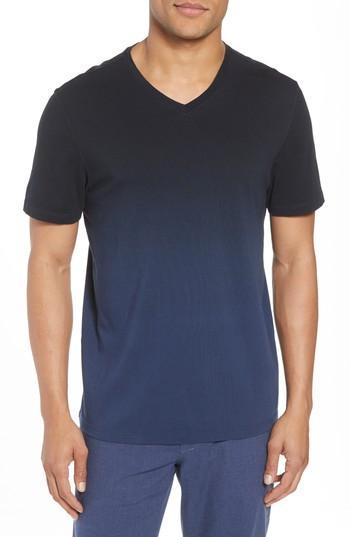 Men's Zachary Prell Canton Dip Dye V-neck T-shirt, Size - Blue