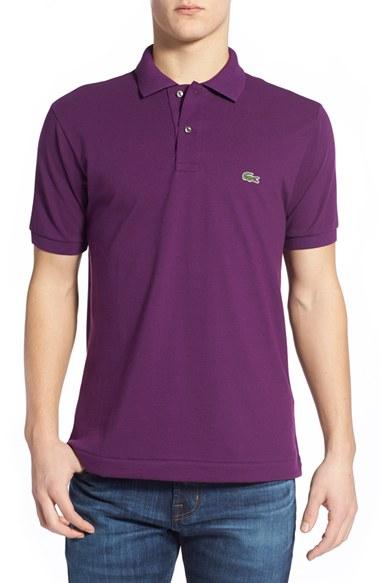 Men's Lacoste 'l1212' Pique Polo (s) - Purple