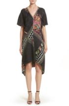 Women's Etro Floral & Polka Dot Print Flutter Dress