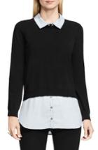 Women's Vince Camuto Layered Look Sweater - Black
