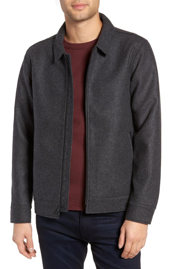 Men's Twentymetrictons Wool Blend Zip Jacket - Grey