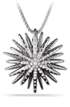 Women's David Yurman 'starburst' Large Pendant With Diamonds On Chain