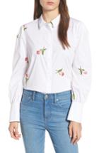 Women's Chelsea28 Embroidered Woven Shirt, Size - White