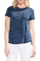 Women's Vince Camuto Melange Jersey Pocket Tee - Blue