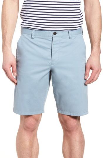 Men's French Connection Machine Gun Stretch Cotton Shorts - Blue