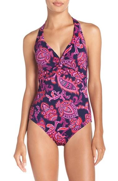 Women's Tommy Bahama 'jacobean' Halter One-piece Swimsuit