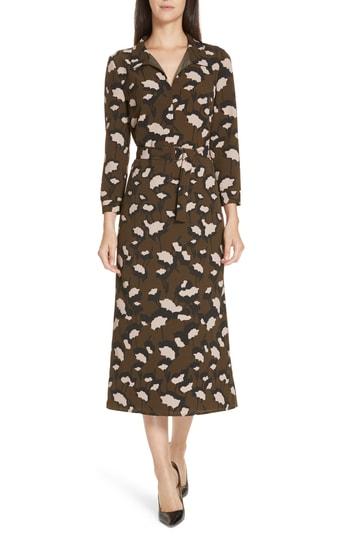 Women's Boss Higena Print Midi Dress - Green