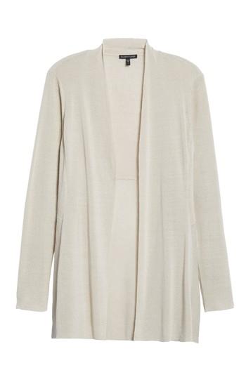 Women's Eileen Fisher Fine Organic Linen Blend Cardigan - Ivory