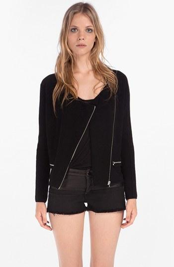 Maje 'damour' Wool & Cashmere Jacket Noir