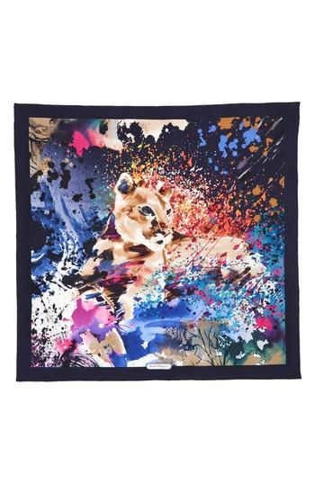 Women's Salvatore Ferragamo Fauna Iconic Feline Silk Scarf