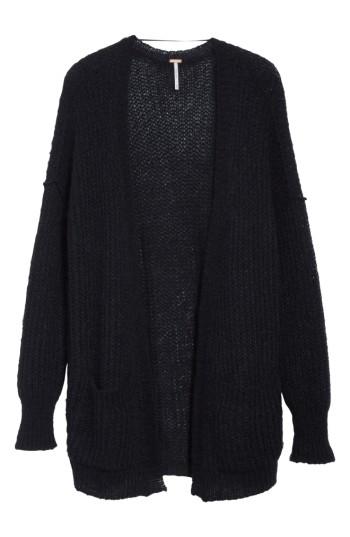Women's Free People Weekend Getaway Cardigan - Black