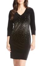 Women's Karen Kane Metallic Splatter Print Sheath Dress - Black