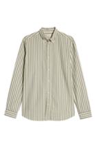Men's Selected Homme Carl Regular Fit Stripe Sport Shirt - Grey