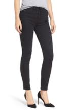 Women's Mother The Looker Lace-up High Waist Skinny Jeans - Black