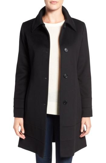 Petite Women's Fleurette Fit & Flare Wool Coat P - Red