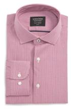 Men's Nordstrom Men's Shop Tech-smart Trim Fit Houndstooth Dress Shirt .5 32/33 - Purple