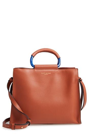 Kurt Geiger London Harriet Leather Box Tote - Brown