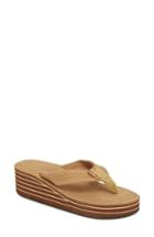 Women's Rainbow 6-layer Wedge Flip Flop - Beige