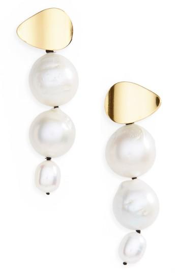 Women's Lizzie Fortunato Pearl Drop Earrings