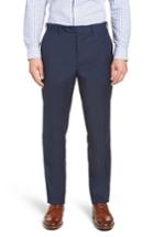 Men's John W. Nordstrom Torino Traditional Fit Flat Front Check Trousers - Blue