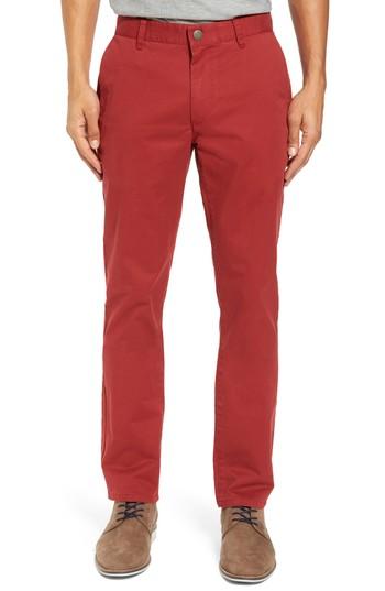 Men's Bonobos Tailored Fit Washed Stretch Cotton Chinos X 34 - Red