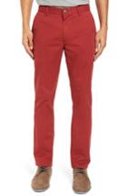 Men's Bonobos Tailored Fit Washed Stretch Cotton Chinos X 34 - Red