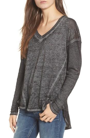 Women's Bp. Rib Mix Tee, Size - Black