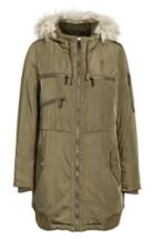 Women's Sam Edelman Berber Parka With Faux Fur - Green