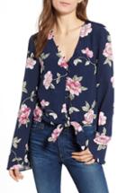 Women's Cupcakes And Cashmere Jerome Floral Bell Sleeve Top