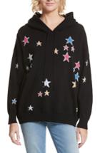 Women's Chinti & Parker Acid Star Knit Cashmere Hoodie - Black