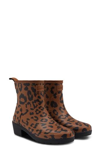 Women's Hunter Original Leopard Print Refined Chelsea Rain Boot