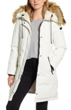 Women's Sam Edelman Faux Fur Trim Down Jacket - White