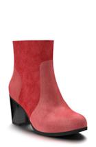 Women's Shoes Of Prey Block Heel Bootie .5 A - Red