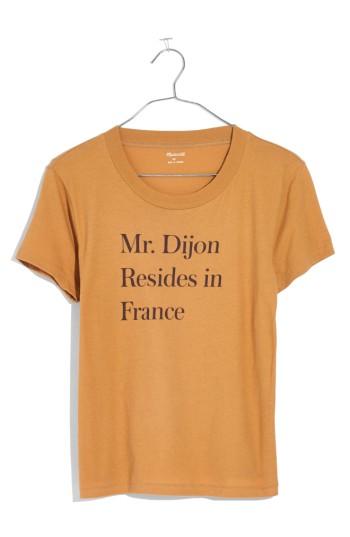 Women's Madewell Mr. Dijon Graphic Tee, Size - Yellow