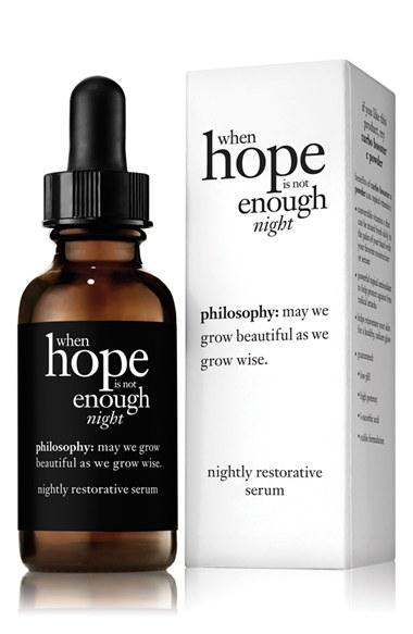 Philosophy 'when Hope Is Not Enough Night' Nightly Restorative Serum