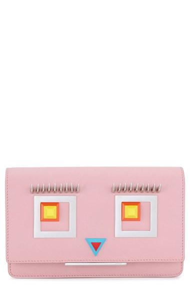 Women's Fendi Square Eyes Leather Wallet -