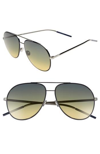 Women's Dior Astrals 59mm Aviator Sunglasses - Blue Ruthenium