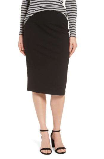 Women's Halogen Ponte Pencil Skirt - Black