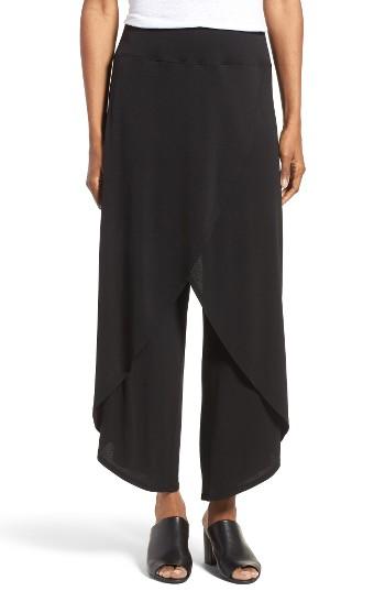 Women's Eileen Fisher Silk Cross Front Wide Leg Pants