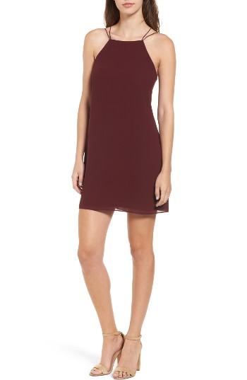 Women's Socialite Pleated Back Slipdress - Burgundy