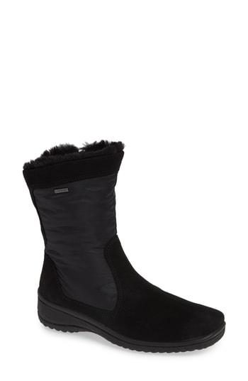 Women's Ara Misty Waterproof Gore-tex Bootie .5 M - Black