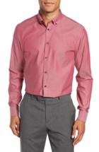 Men's Nordstrom Men's Shop Extra Trim Fit Non-iron Solid Dress Shirt .5 - 34/35 - Red