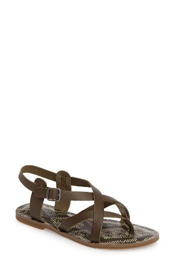 Women's Lucky Brand Adinis Flat Sandal M - Green