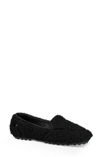 Women's Ugg Hailey Fluff Genuine Shearling Slipper M - Black