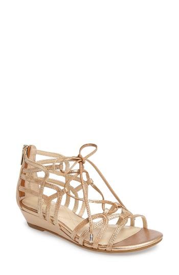 Women's Isola Elisia Lace-up Sandal .5 M - Metallic