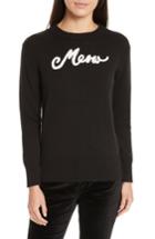 Women's Kate Spade New York Meow Sweater, Size - Black